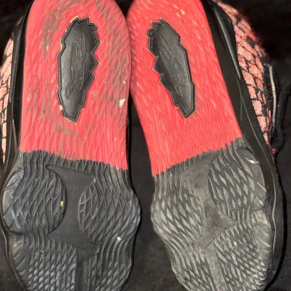 Nike LeBron 17 Black Red Toddler Size 9C 23 Lion